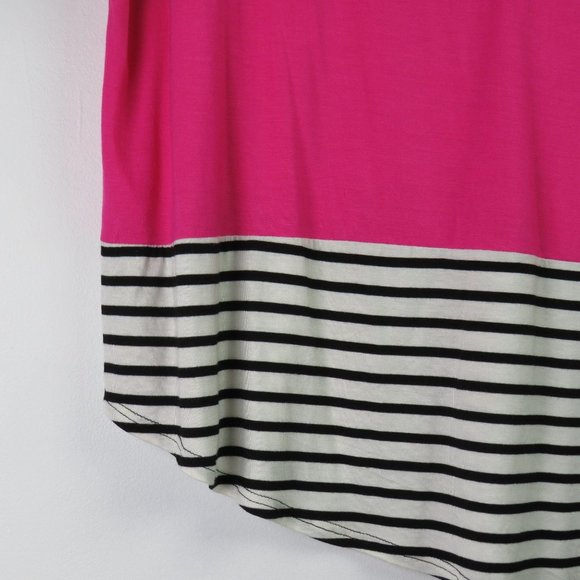 Rae Mode Leopard Color Block Asym Oversized Top - Picture 3 of 5